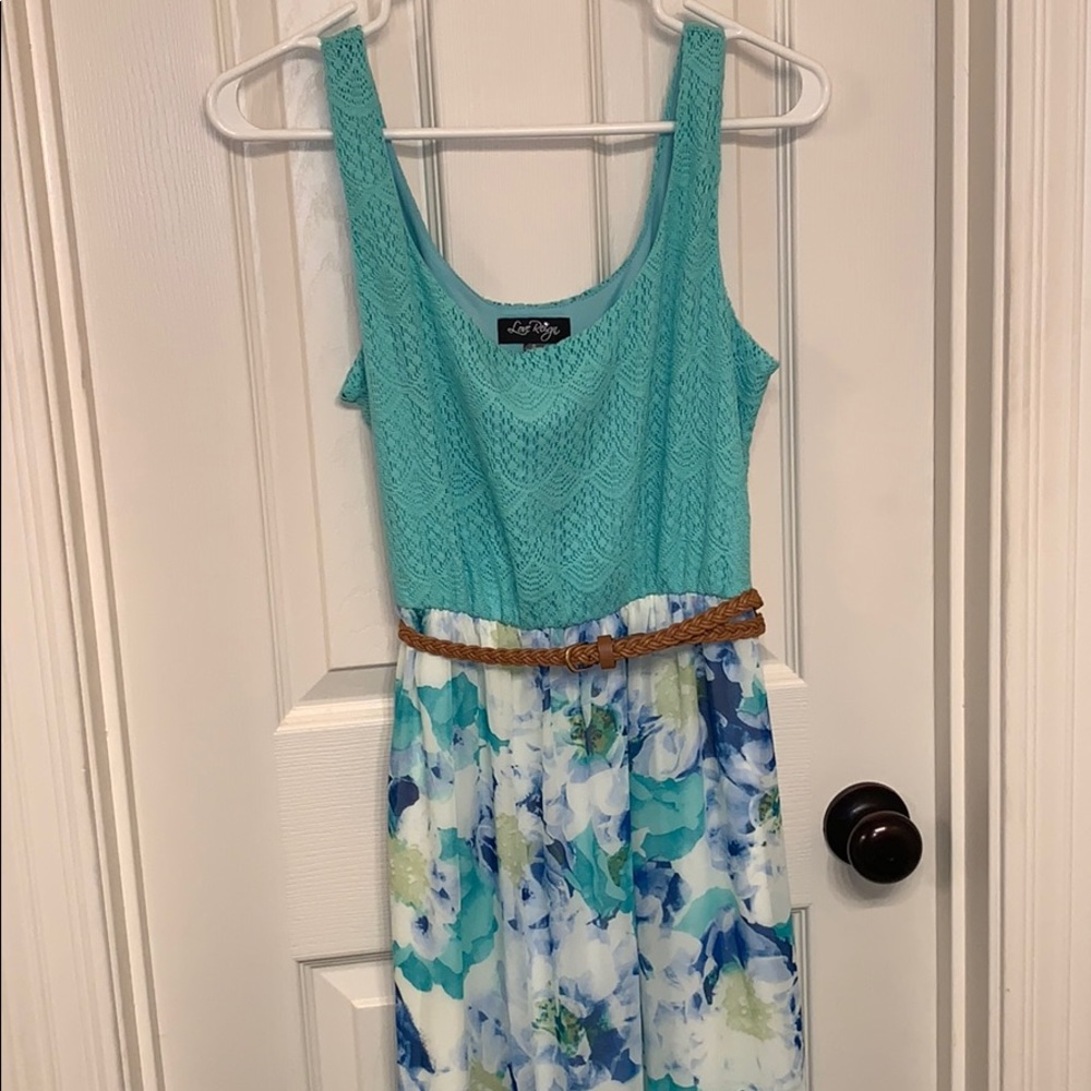 Mint floral maxi dress